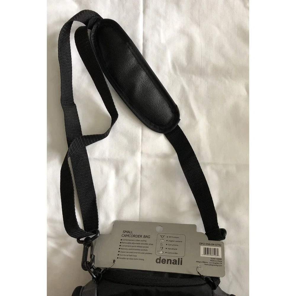 Padded Camera Bag NEW Black Red Interior 8X8 in Padded Denali Tech Camcorder